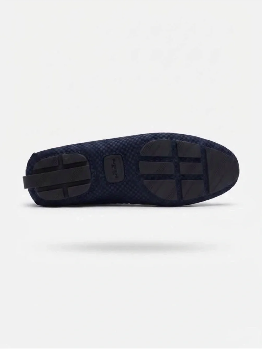 Bugatchi Navy Woven Suede Penny Loafers